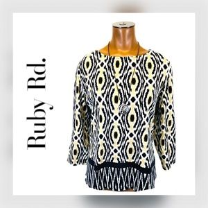 👚 RUBY RD || 3/4-Sleeved knit top-